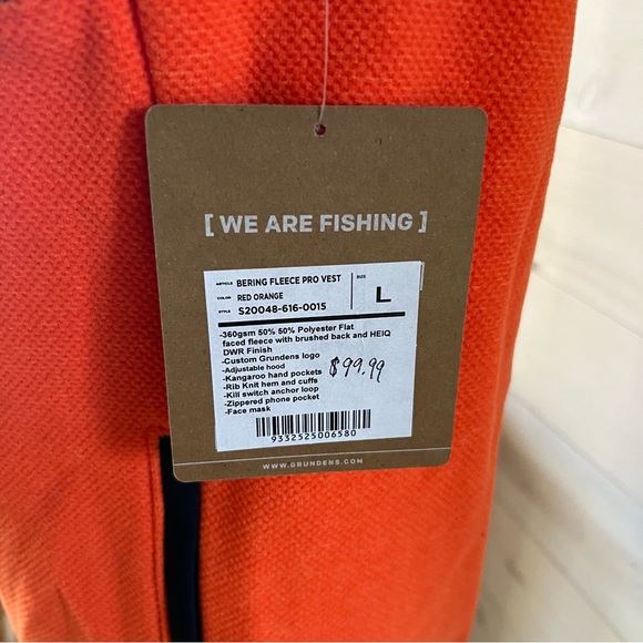 Men's Grundens Bering Fleece Pro Vest - Picture 3 of 4